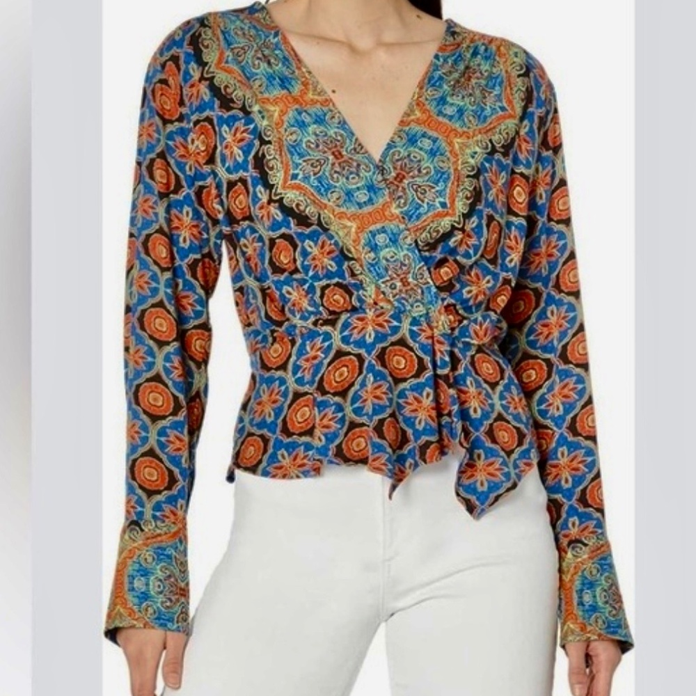 Free People Falling For You Top Boho Flowy Top, Women's Size Large
